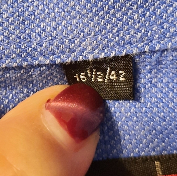 Austin Reed 16 1/2 Blue Men's Shirt - Picture 2 of 10